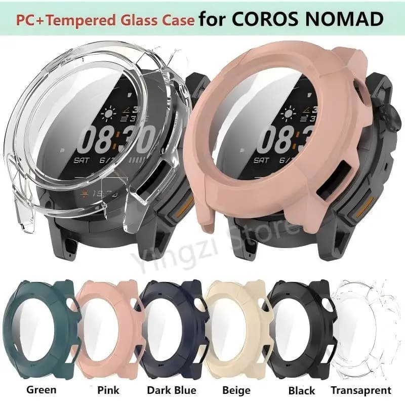 PC + custodia in vetro temperato per COROS NOMAD Smart Watch cinturino paraurti guscio copertura completa per accessori protezione schermo NOMAD