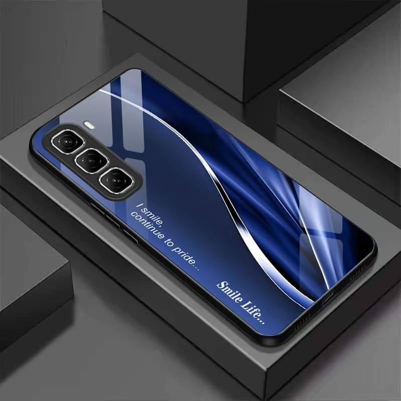 Adatto per [infinix HOT 8 9 10 11 12 10S 12i 40 50 PRO PLUS 4G 5G] Cover per telefono in vetro, Proteggi custodie morbide