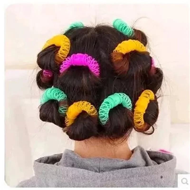 8 pezzi parrucchiere magico bendy bigodino ciambelle per capelli magici rullo per lo styling dei capelli riccioli a spirale strumento fai da te per accessori per capelli donna