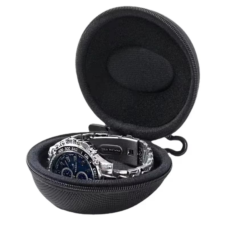 Custodia da viaggio portatile in EVA per orologio singolo, scatola portaoggetti per orologio, supporto per orologio impermeabile per smartwatch con cerniera buona 2026