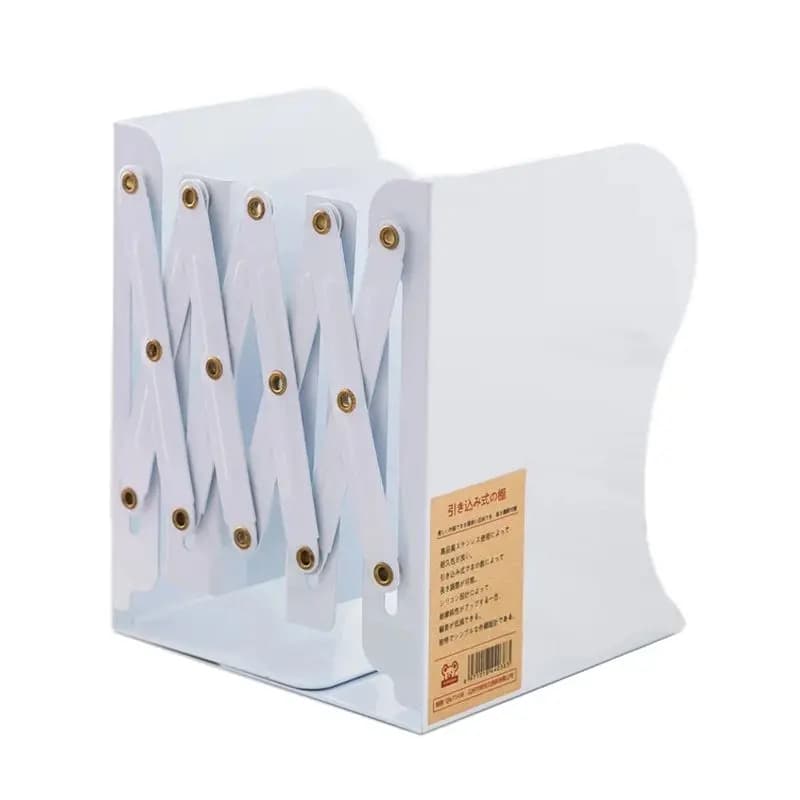 Retractable bookshelf supports large adjustable library steel plate book organizer desk for student stationery readers