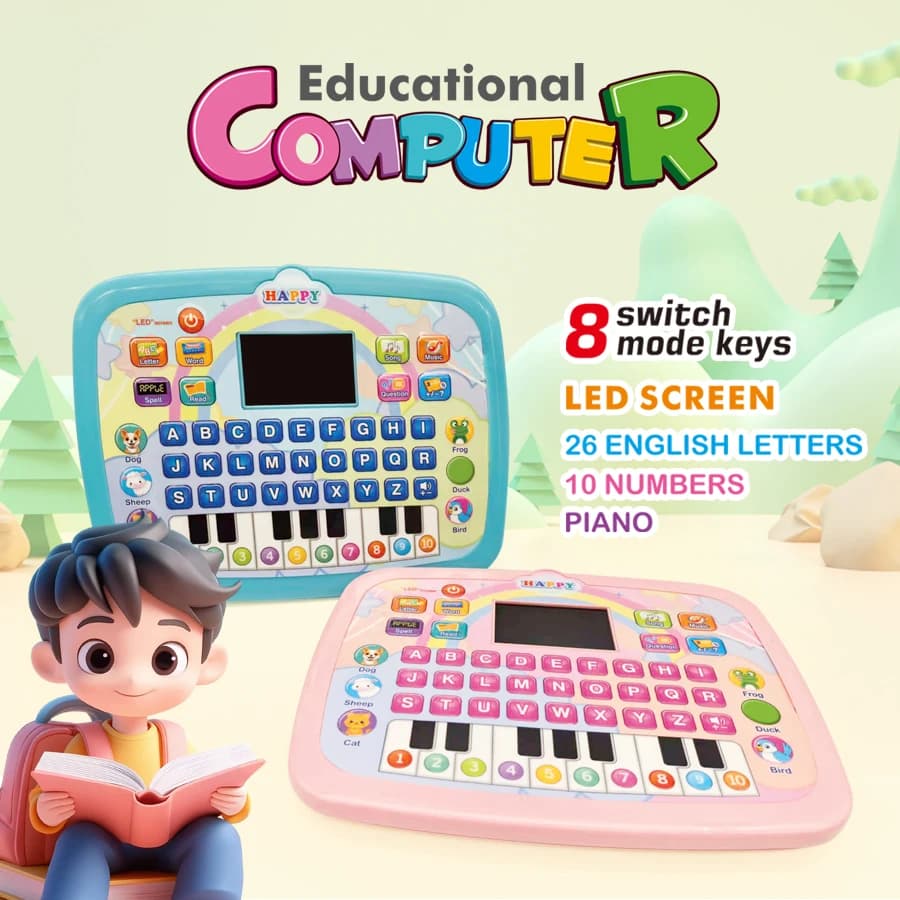 Macchina per l'apprendimento educativo Macchina per laptop elettronica inglese intelligente per bambini Computer per bambini Ragazzi Ragazze Regali di compleanno