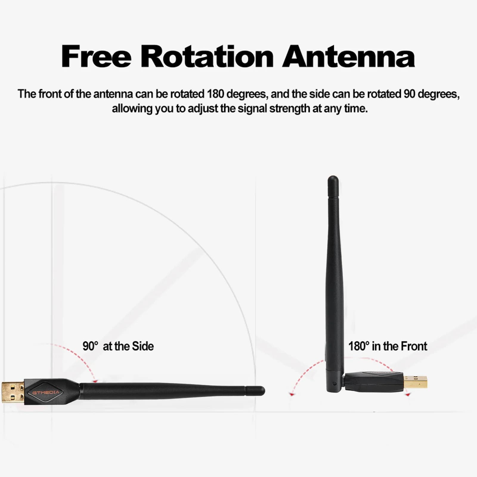 Dongle WiFi USB 150Mbps USB2.0, Adattatore di Rete Wireless WiFi Ethernet 802.11b/g/n con Antenna per DVB-STB, Adattatore Wireless USB