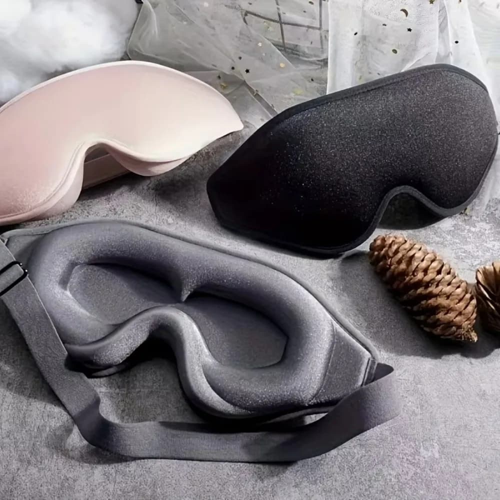 3D Sleeping Mask Memory Foam Block Out Light Sleep Mask Eye Shade Blindfold for Eye Sleep Masker Sleeping Aid Face Mask Eyepatch