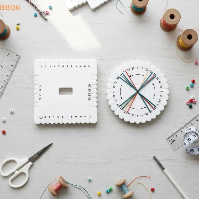 Set di 2 Dischi per Intrecciare Kumihimo, Tavola per Design di Gioielli con Perline, Strumento Artigianale per Cucito e Tessitura