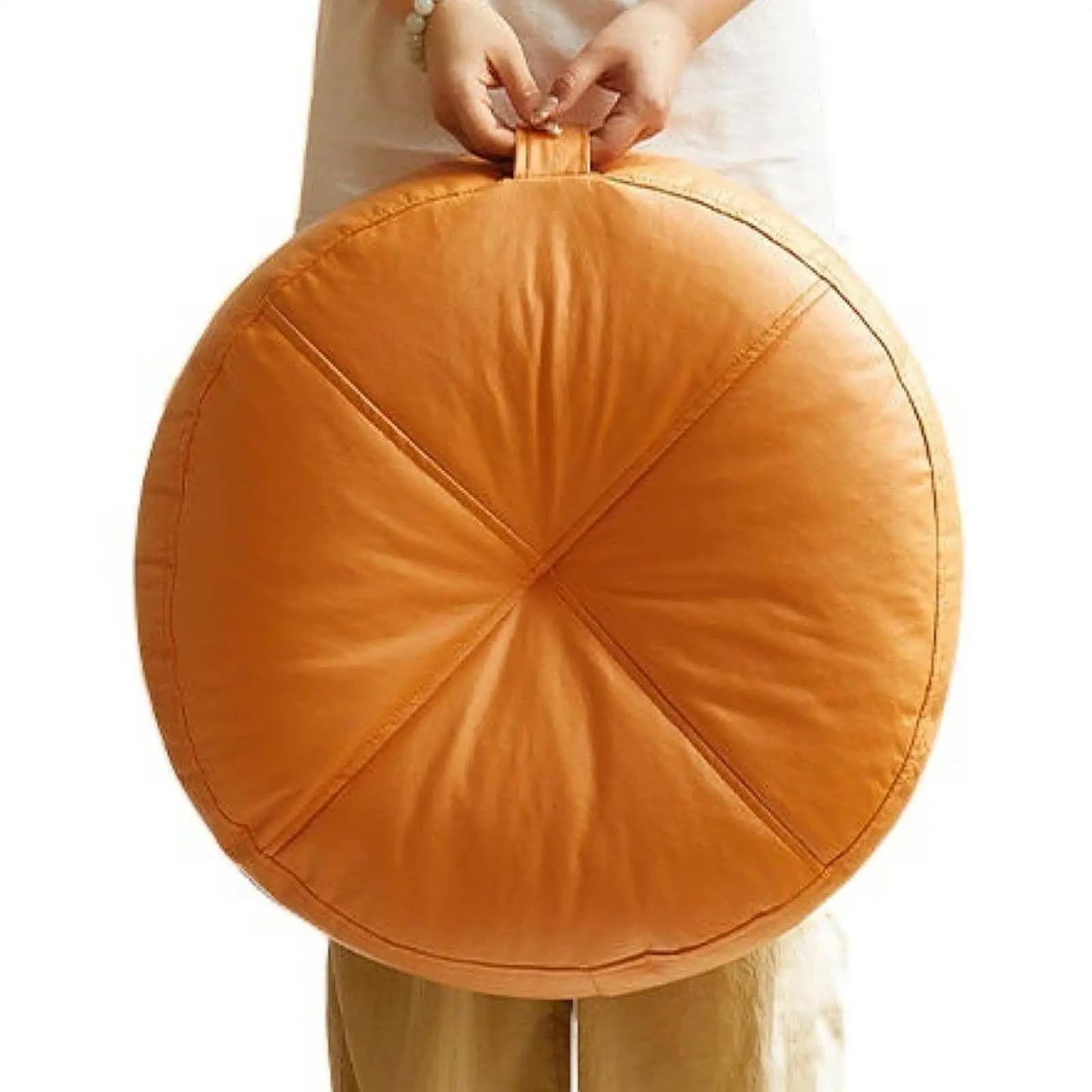 Multifunctional Meditation Floor Pillow Faux Leather Chair Cushion Pad for Bedroom Office Lounge
