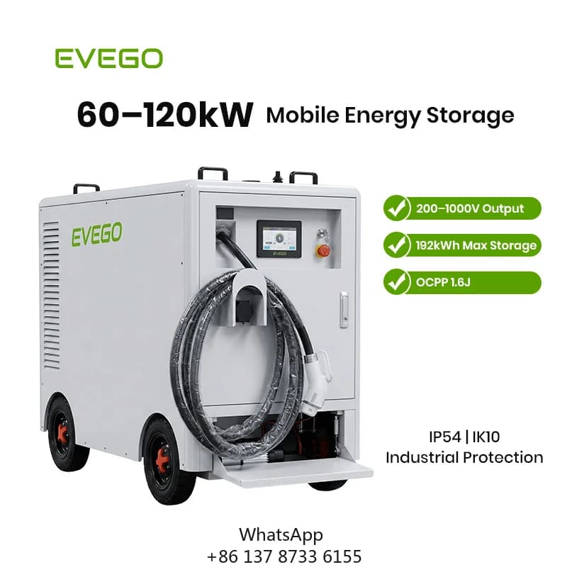EVEGO Factory Price CCS1 60kW 100kWh Energy Storage Portable EV Car Charger Power Bank Electric Car Fast DC Charging Station