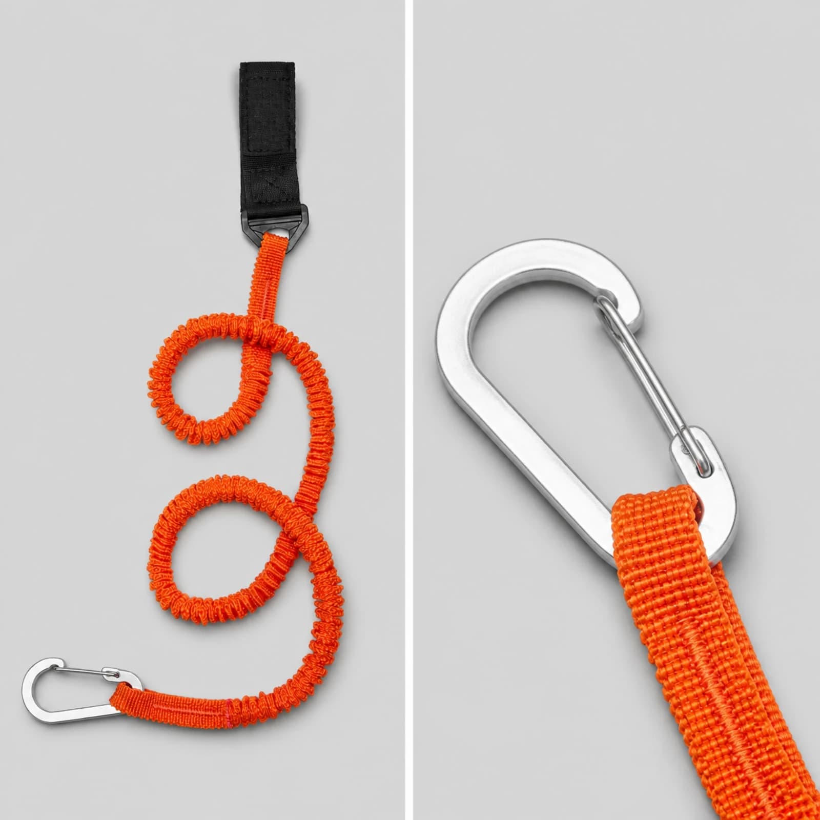 Coiled Paddle Safety Leash Stretchable Kayak Paddle Leash Coil Lanyard Compact Stretchy for Kayaking, Canoeing