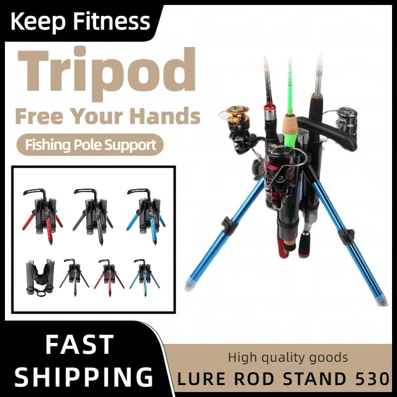 Supporti per canne da pesca con treppiede Supporto per canna da pesca portatile Luya Supporto per 3 canne da pesca in lega di alluminio per accessori da pesca