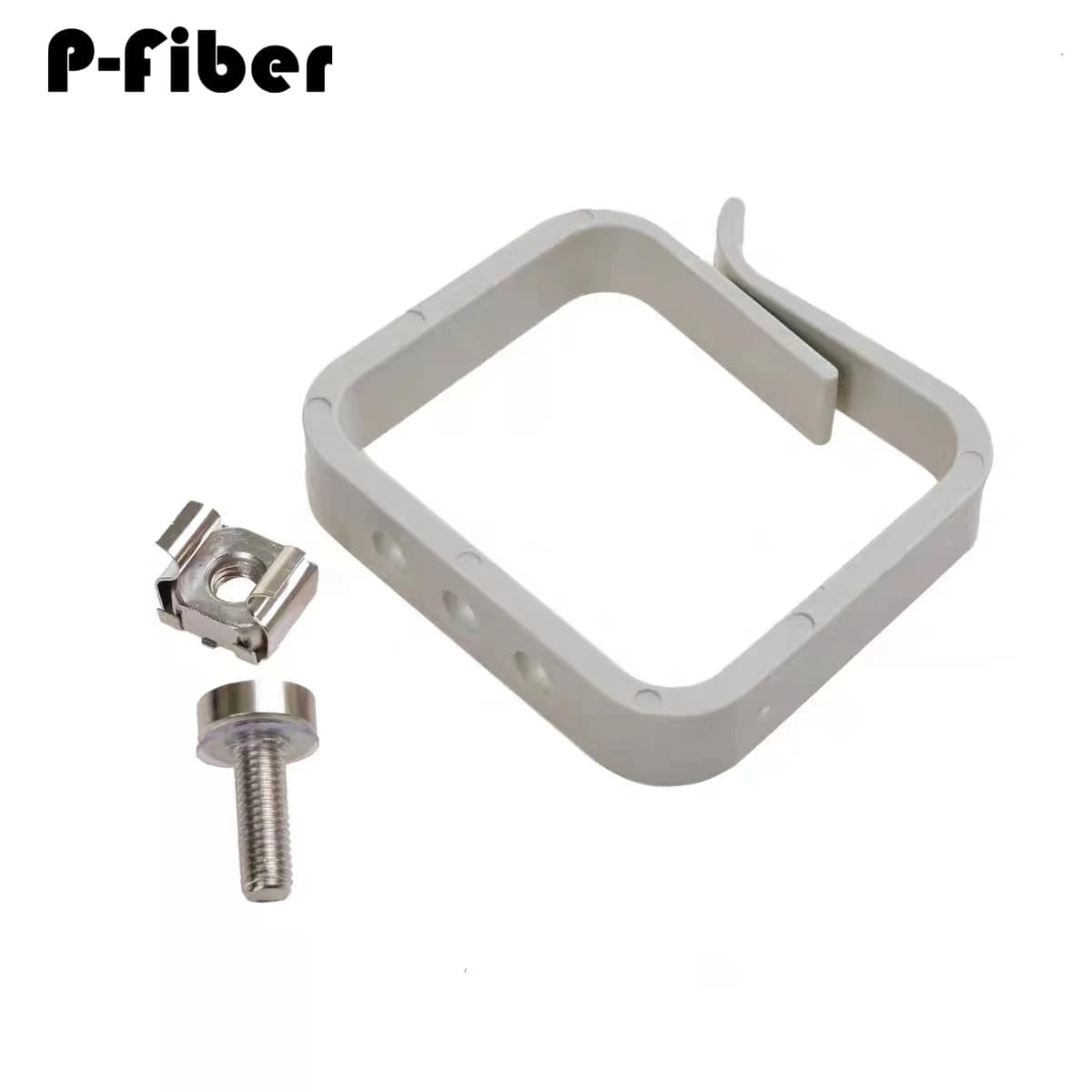 Anello di gestione per cavi in fibra ottica, 20 pz, con vite M5, passacavo a spirale, piccolo, a tre fori, in ABS grigio