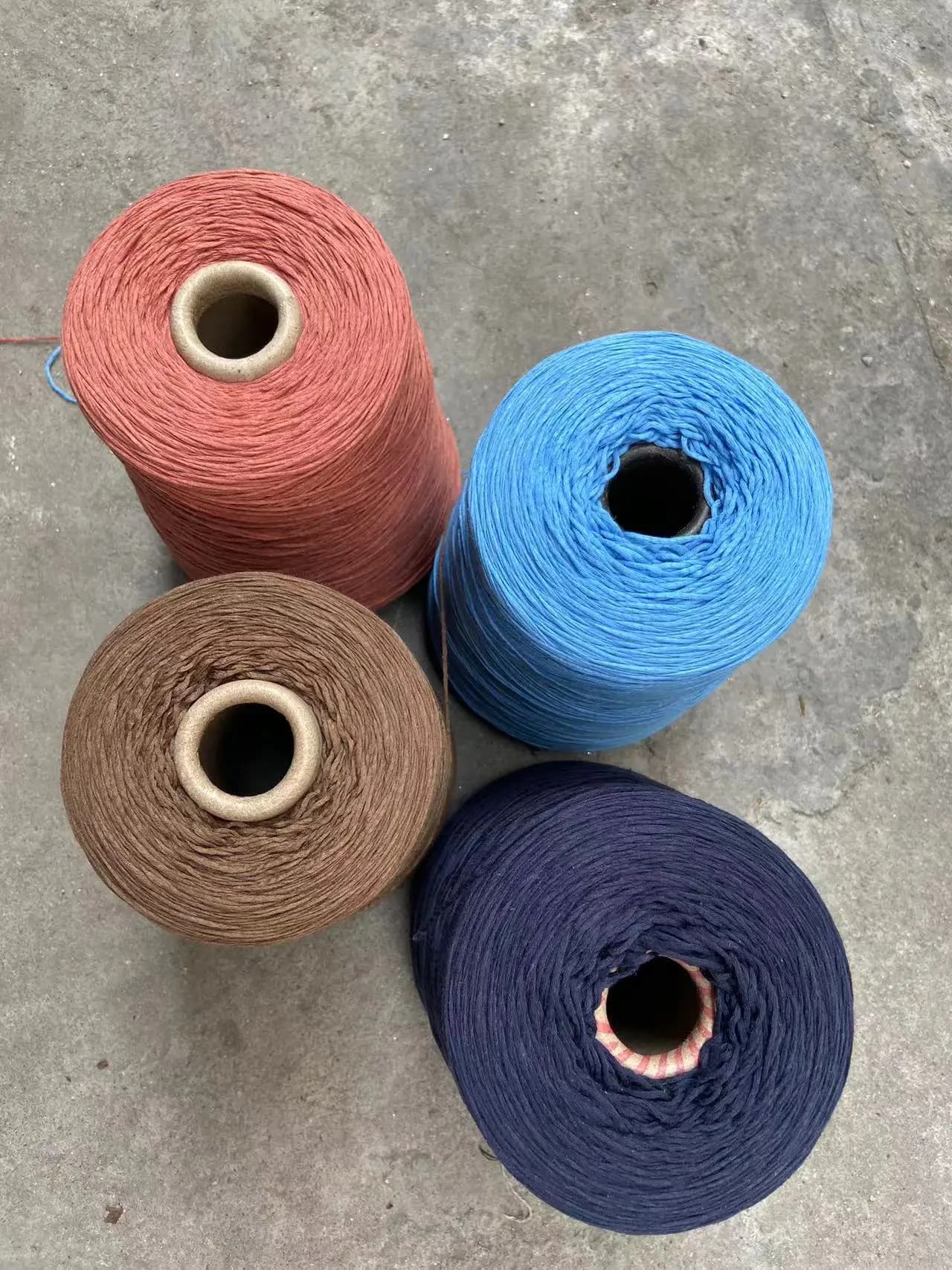 78% Cotton 22% Nylon Hook Bag Line Yarn Core Cotton Carpet Toy Summer Yarn Hand Knitting Fabric Accories Belts Hats Scarves