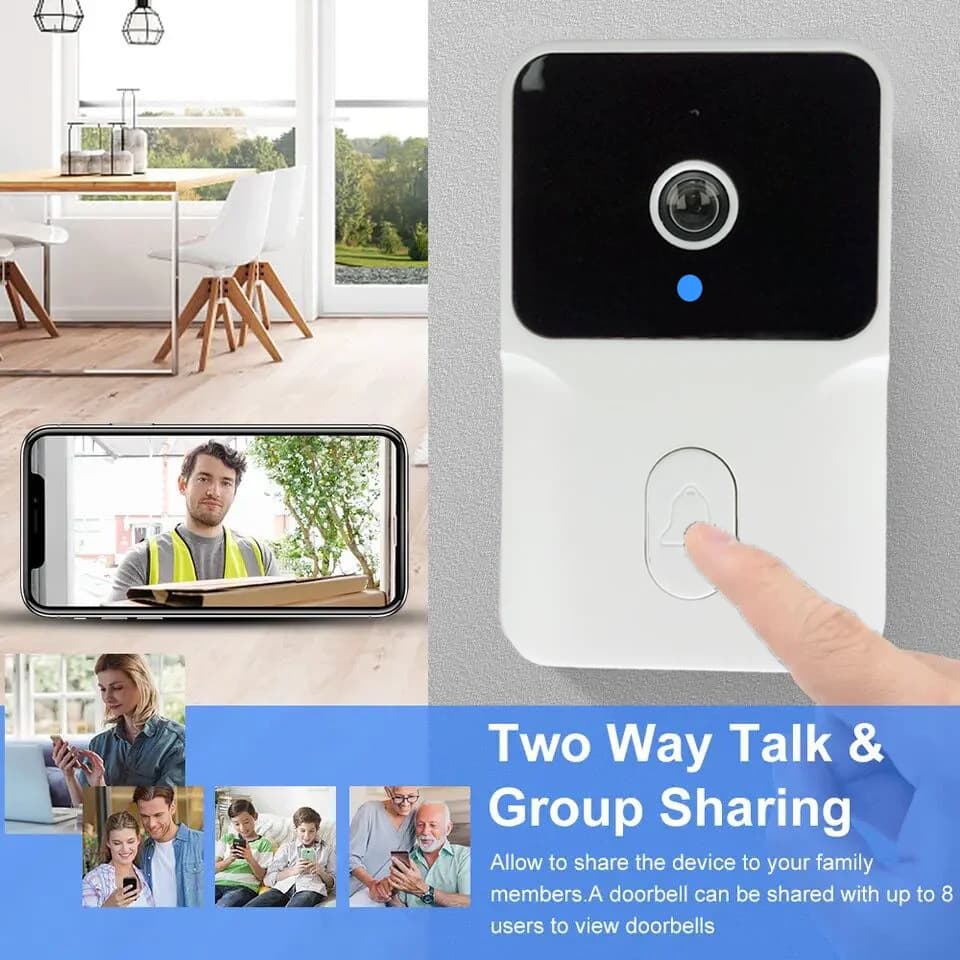 NUOVO M6 Videocitofono WiFi Videocamera HD wireless Rilevazione movimento PIR Allarme IR Sicurezza Campanello per porta Smart Home Citofono WiFi per la casa