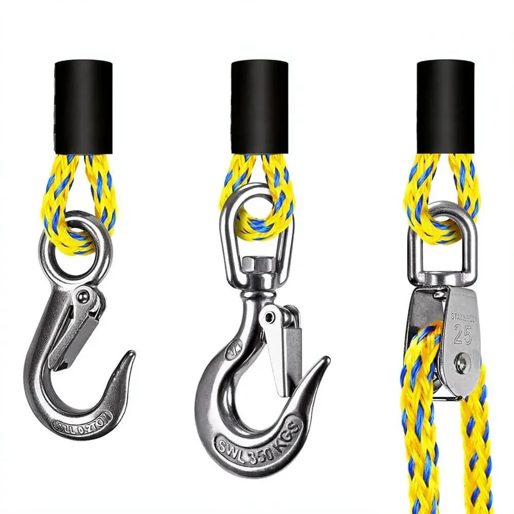 Stainless Steel Towing Connector For Kayak Skiing Rope Heavy Duty Marine Pulling Gear For Inflatable Rafts Water Sports
