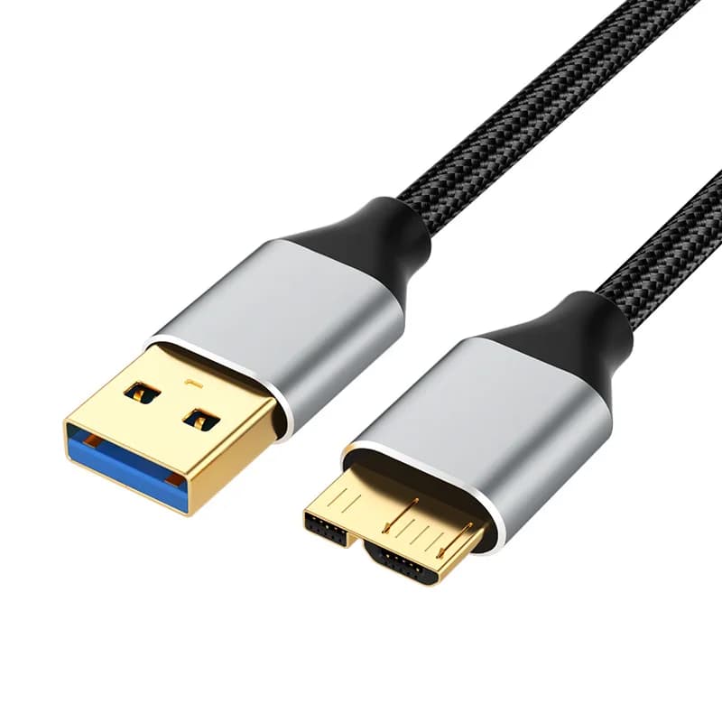 Cavo USB 3.0 a Micro B per Disco Rigido, Trasferimento Dati 5Gbps, Cavo di Ricarica Rapida per Samsung Toshiba WD Seagate HDD SSD