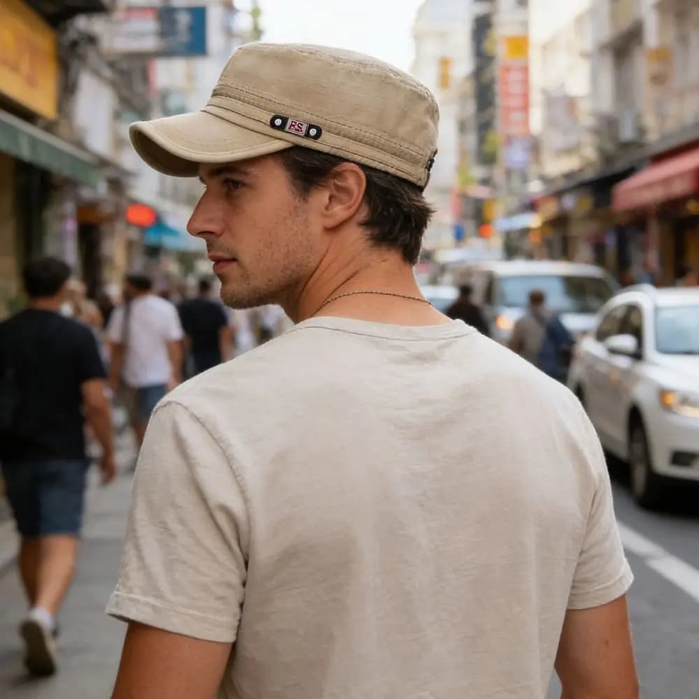 Fashion Anti-UV Fishing Hat Cotton Casual Sun Hat Retro Outdoor Sunscreen Baseball Cap Spring Summer