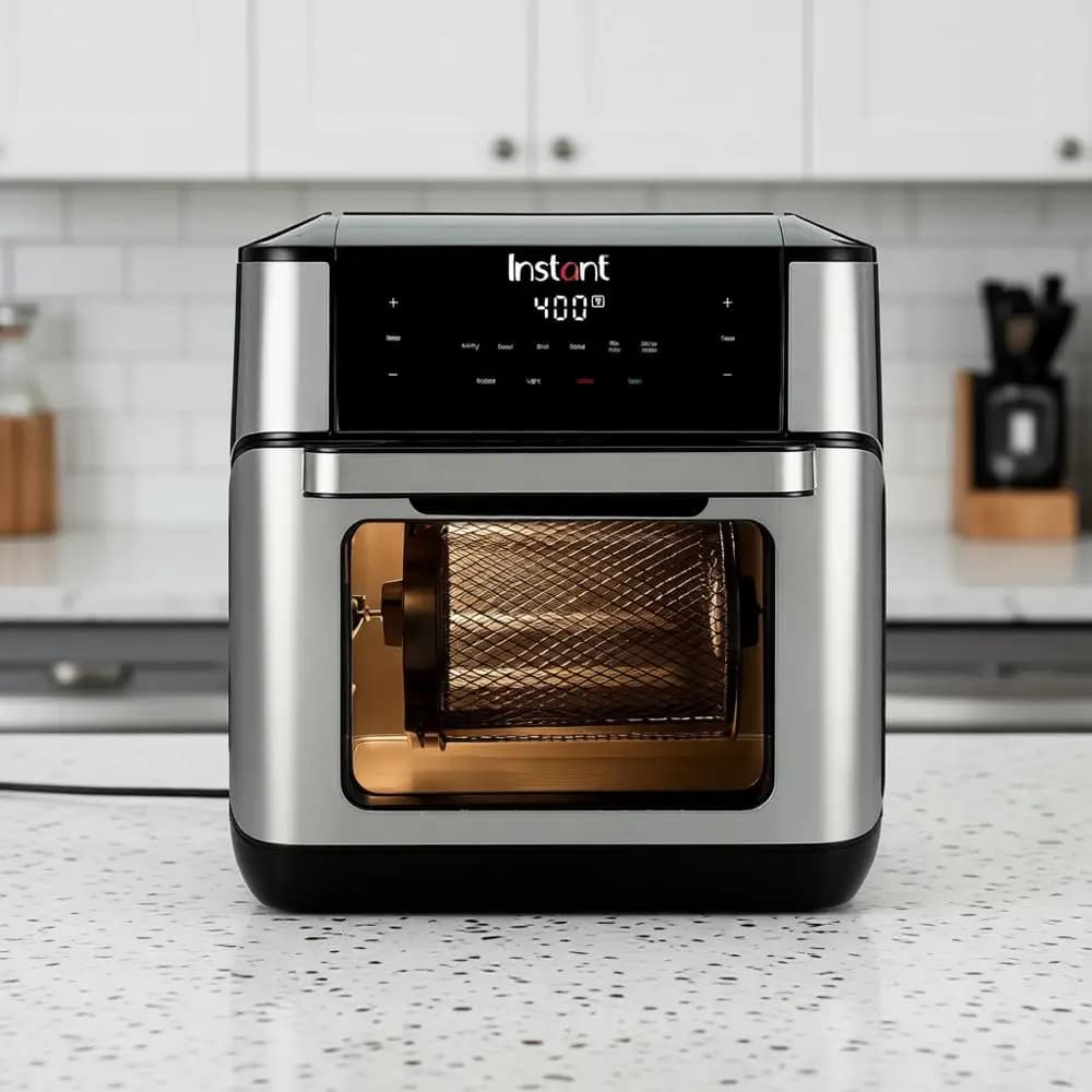 Friggitrice ad Aria da 10QT, 7 Funzioni con Tecnologia EvenCrisp, Oltre 100 Ricette Disponibili nell'App, Acciaio Inossidabile