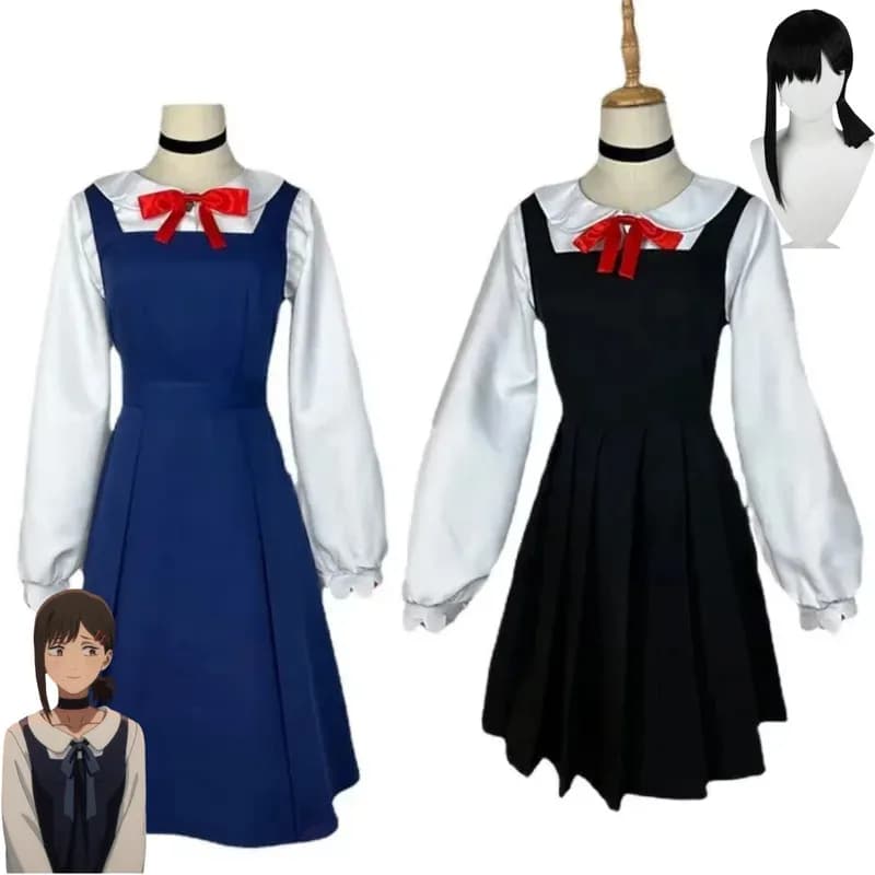 Anime Chainsaw Man Higashiyama Kobeni Costume Cosplay Jk Uniforme scolastica giapponese Gonna con cinturino Parrucca Per adulti Bambini Ragazza Vestito carino
