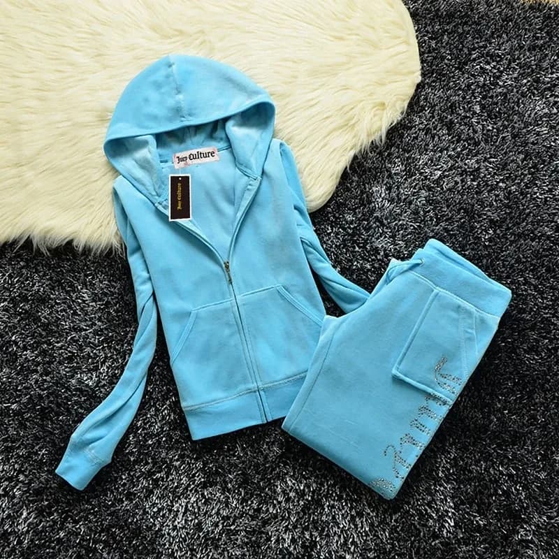 ❤2026✚Women's Two Pieces Set Spring Women's Tracksuit Hoodies and Pants Casual Velvet Sportwear◀