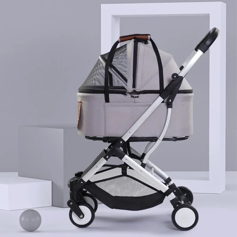 -A Mazon Passeggino pieghevole per cani 3 in 1 Passeggino per animali da viaggio piccolo a 4 ruote economico per cani e gatti