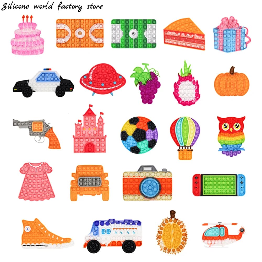 Mondo in silicone Giocattoli di decompressione Sollievo dallo stress Giocattolo sensoriale da spremere Giocattolo antistress Agitarsi Bolla morbida Gioco per bambini Giocattolo per il relax delle mani