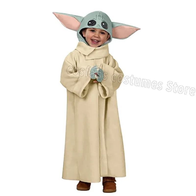 Halloween 2025 Chapeau de bébé Yuda pour jeu de rôle extraterrestre, dresses Mandalorienne, mantle, arrière-plans Gelcute pour garçon