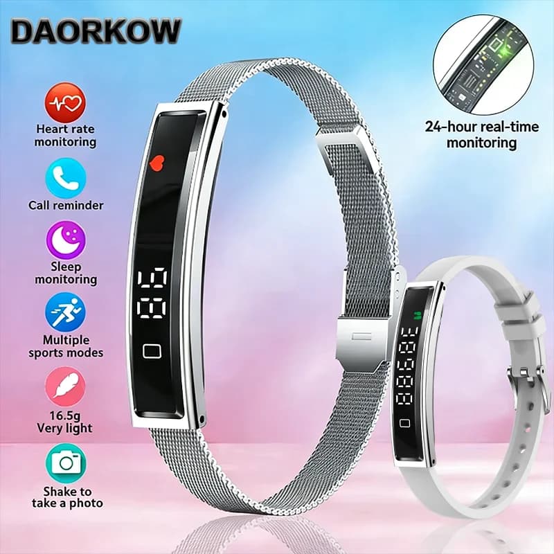 Bracciale intelligente da donna IP68 Nuoto Ossigeno nel sangue Pressione sanguigna Frequenza cardiaca Chiamata BT Adatto per Android IOS Uomini Diving Smartwatch
