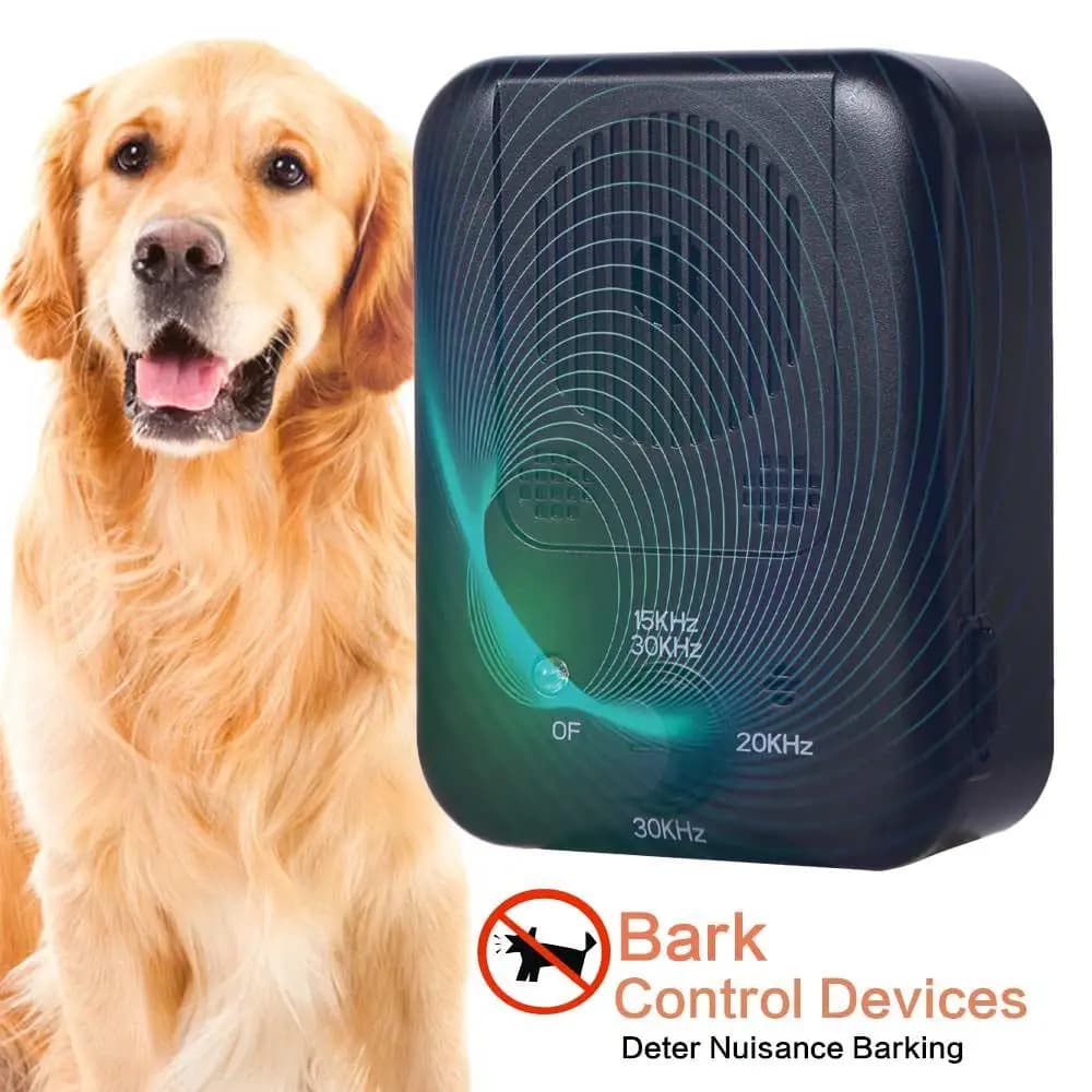 Dispositivo Antiabbaio a Ultrasuoni K4, Repellente per Cani Intelligente Ricaricabile, Addestratore a 3 Livelli Impermeabile