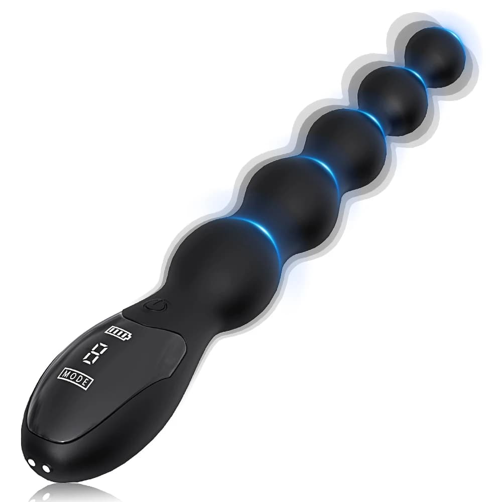 Perline anali Butt Plug Palline anali per donne G-Spot Vibratore vaginale Masturbazione femminile con schermo digitale a LED Giocattolo del sesso per le donne