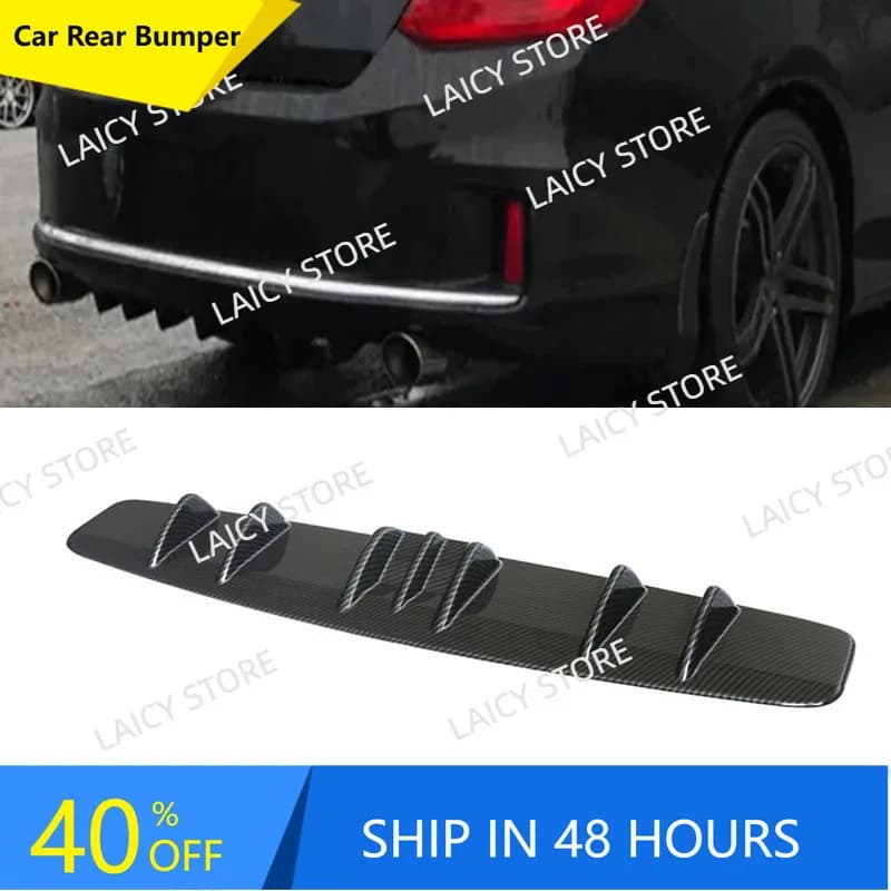 LAICY 84CM Car Rear Diffuser For H0nda Accord Coupe Fin Bumper Lip Splitter Spoiler Chassis Deflector Lip Kit Carbon