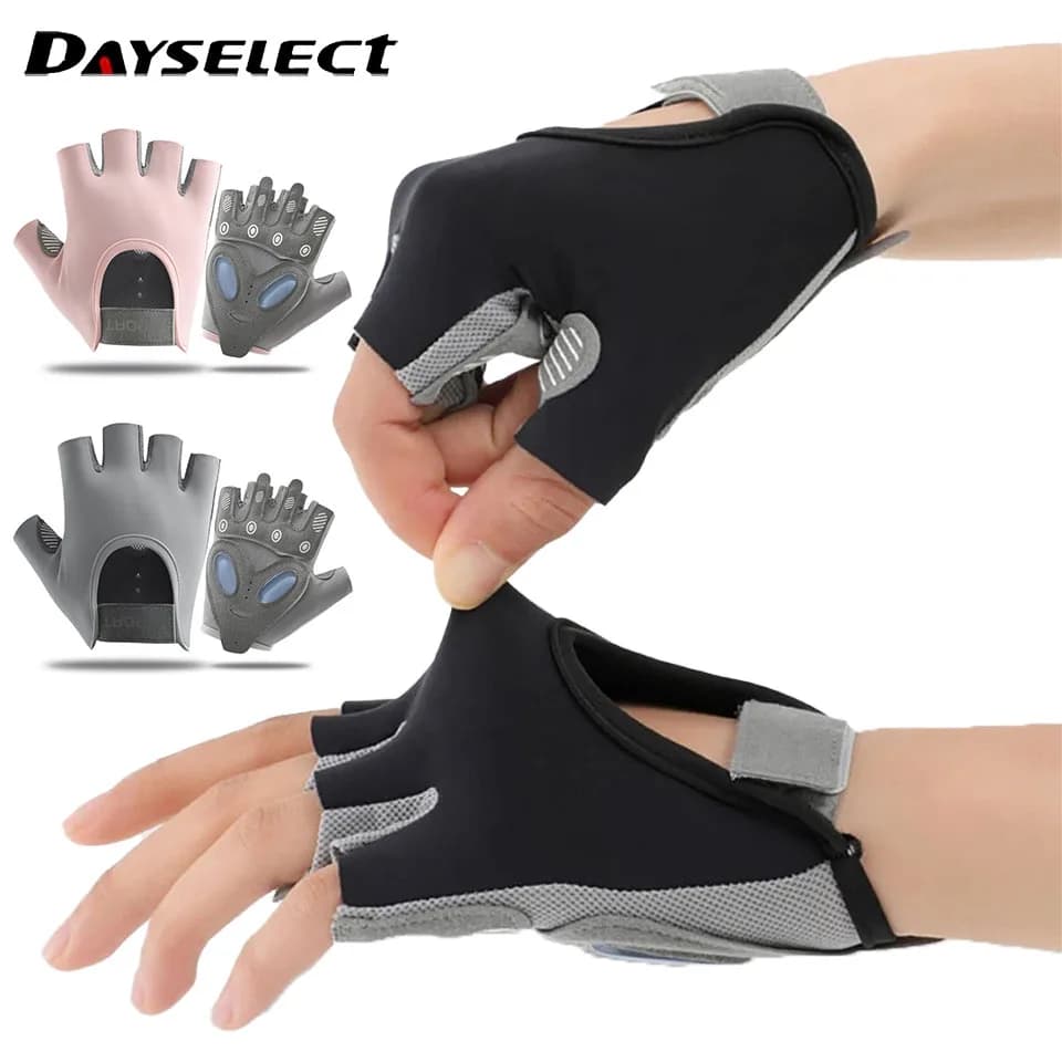 1 pair of outdoor sports gloves, for bicycle, non-slip, durable, breathable, half finger gloves, for mountaineering, fitness, man, woman