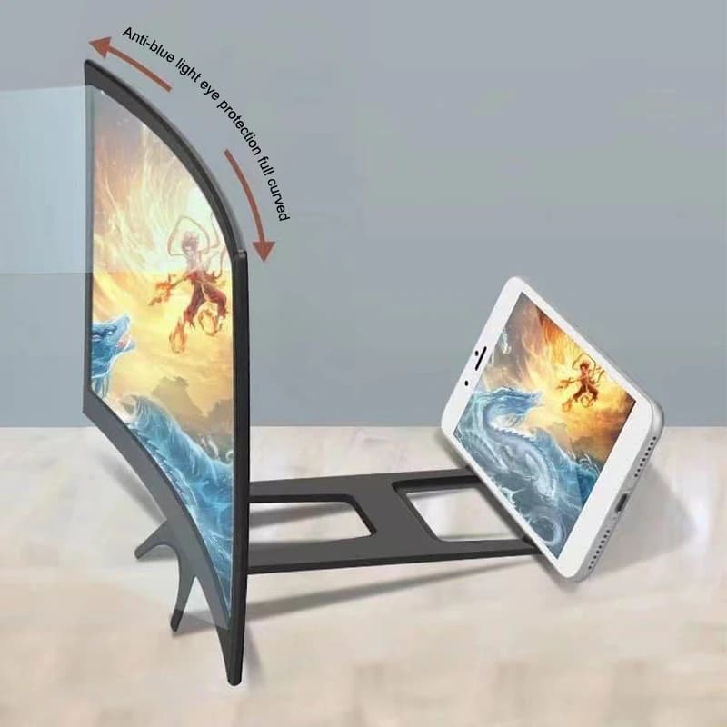 Support for video amplifier for smartphones with 3D curved screen 12 inch HD, cellular screen magnifier'