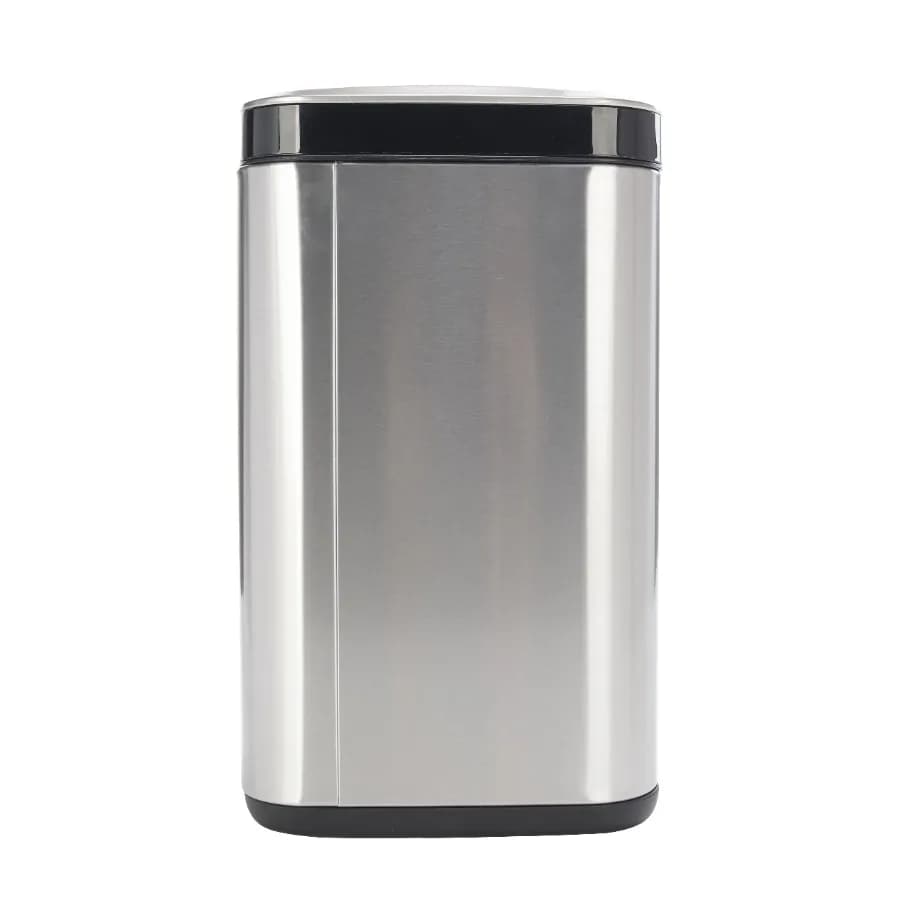 EcoTech Cestino per Bagno con Sensore di Movimento in Acciaio Inox da 3,4 Galloni per Bagni Moderni, Argento, Funzionamento Senza Mani, Antigoccia