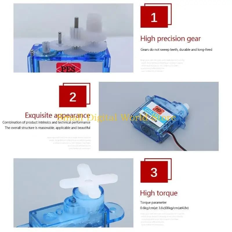 77UB Micro Servomotore con Braccio per RC Robot Aereo Aereo Auto Modello Elicottero Accessorio per Parti Giocattolo RC