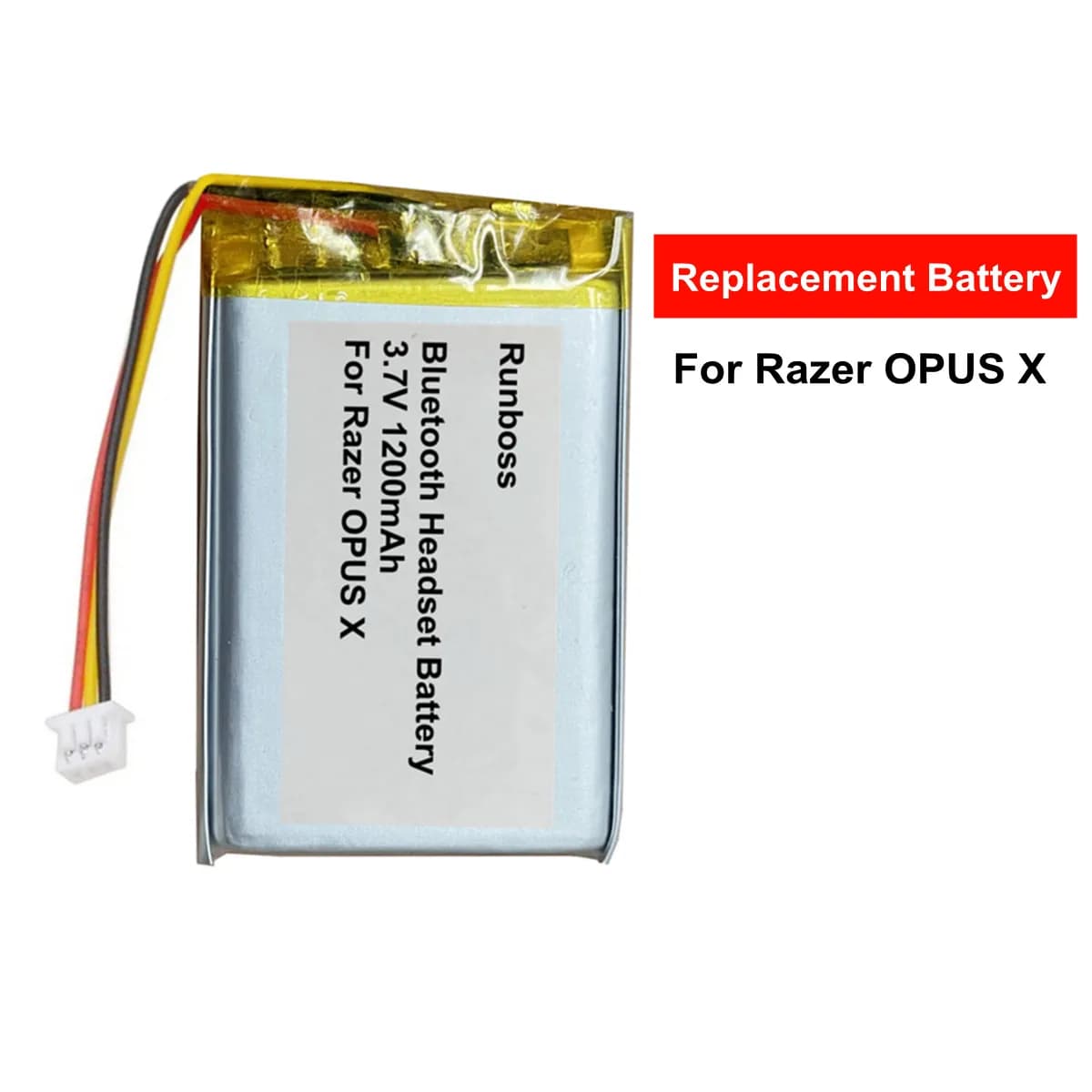 1200 mAh spare battery for wireless Bluetooth headset Razer Opus X RZ04-03760400- R3M1