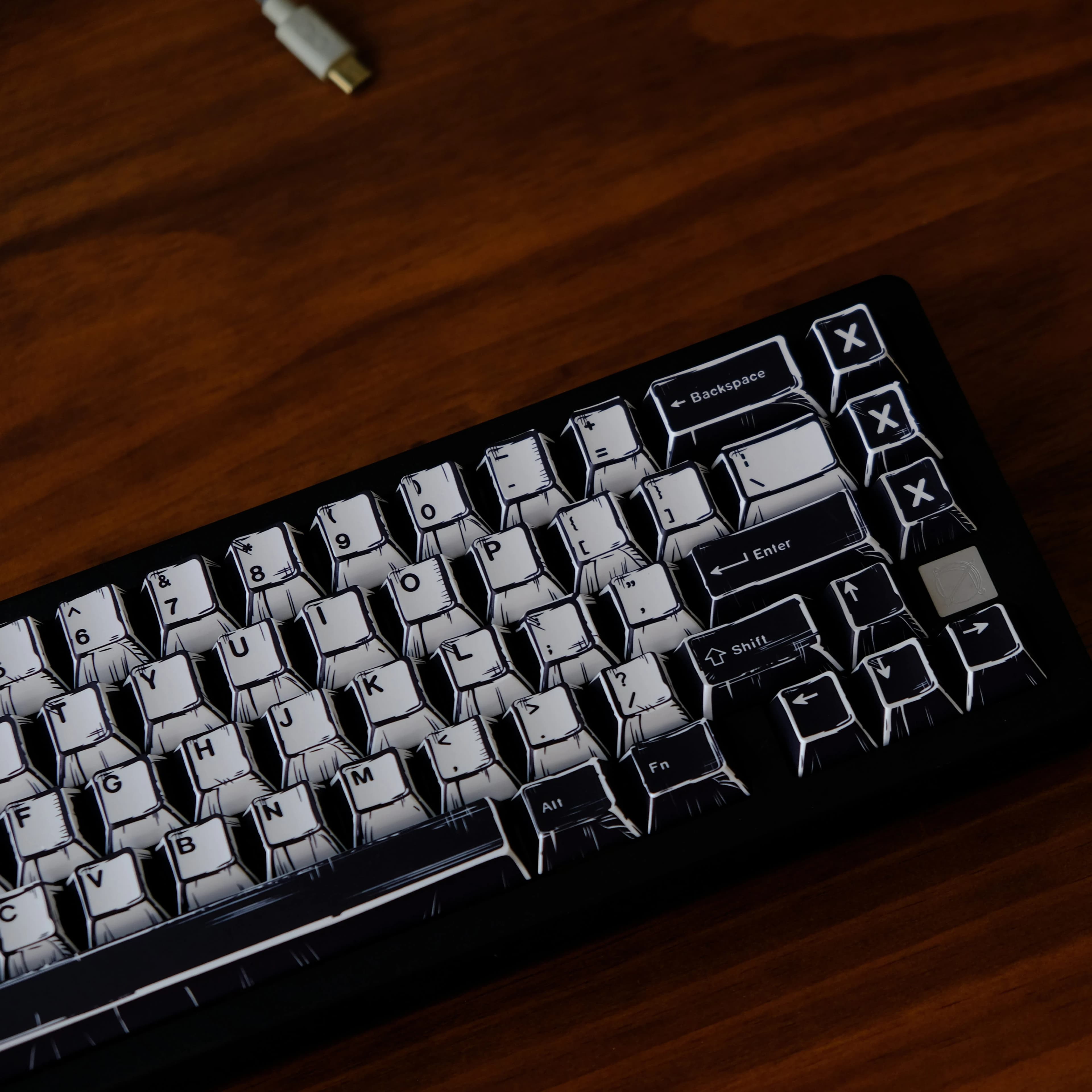 GMK WOB Copritasti Stile fumetto Cherry Profilo PBT Dye-Sub 151 tasti per tastiera da gioco meccanica Copritasti addensati Wooting ISO