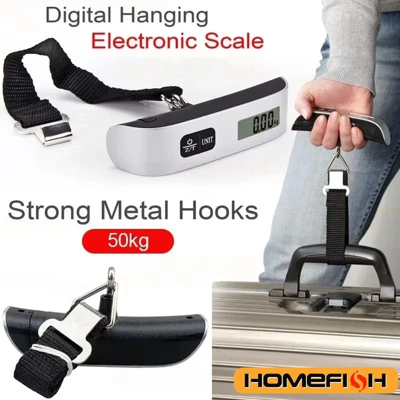 50kg 10g Digital Scale Electronic Balance Kitchen Luggage Hanging Scale Weight Suitcase Travel Scale Baggage Bag Weight Tool