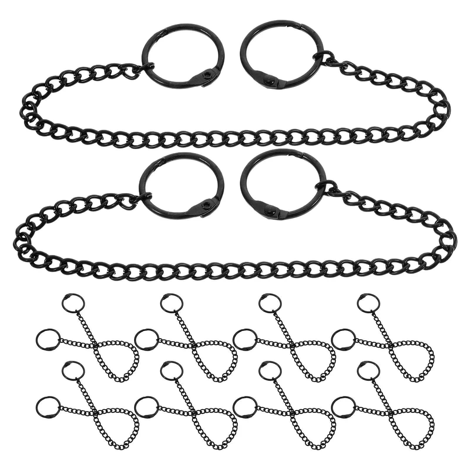 10 Pezzi Catene di Sospensione in Acciaio Inossidabile, Robuste con Clip a Scatto, Ganci Metallici per Cornici, per Esposizione Artistica, Decorazione Vetrine e Vetrate