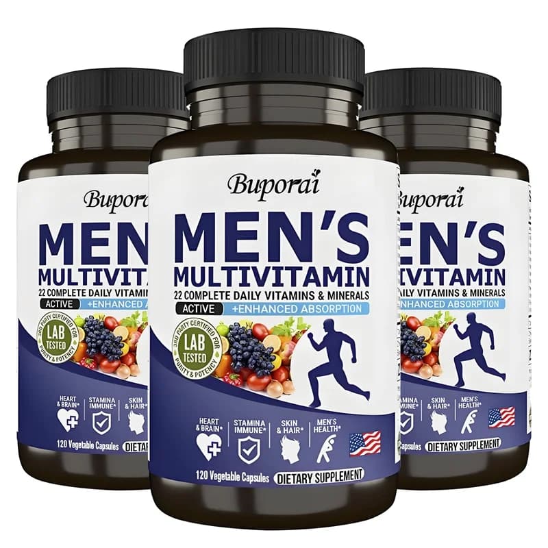 Multivitamin/Multimineral supplement for Men with Vitamin D3, Vitamins of Group B and Antioxidants, Gluten-free, Non-GMO