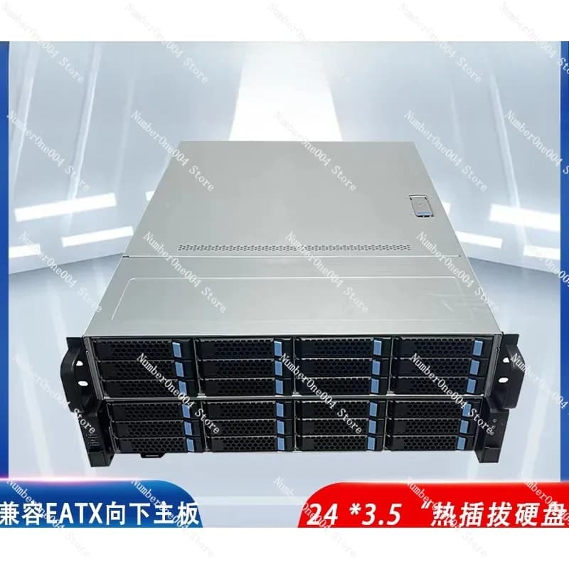 Chassis NAS Hot Swap da 24 dischi 4U con backplane da 12 GB e alimentazione ATX per server rack