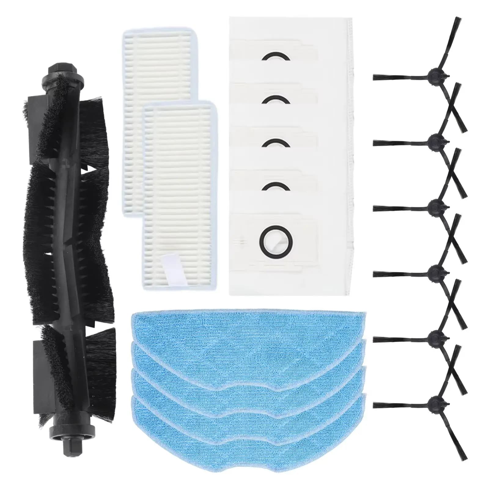 Set di 1 Spazzola Principale, Filtro, Panno per Mocio, Kit Sacchetto per Aspirapolvere 360 For Botslab S8 Plus, Parti di Ricambio