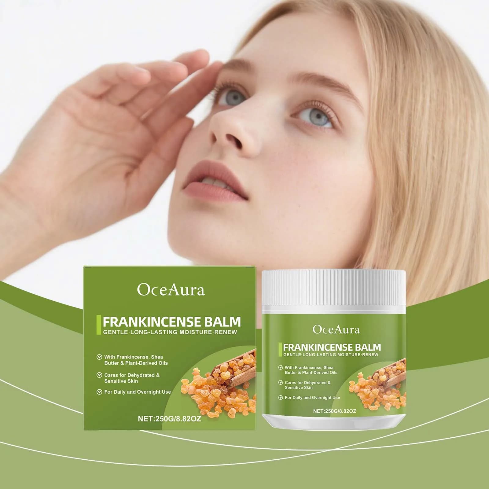 Hydrating Cream to Collagen for Skin Care of Face, Deep Hydrating, Exfoliation, Scratch with Incense