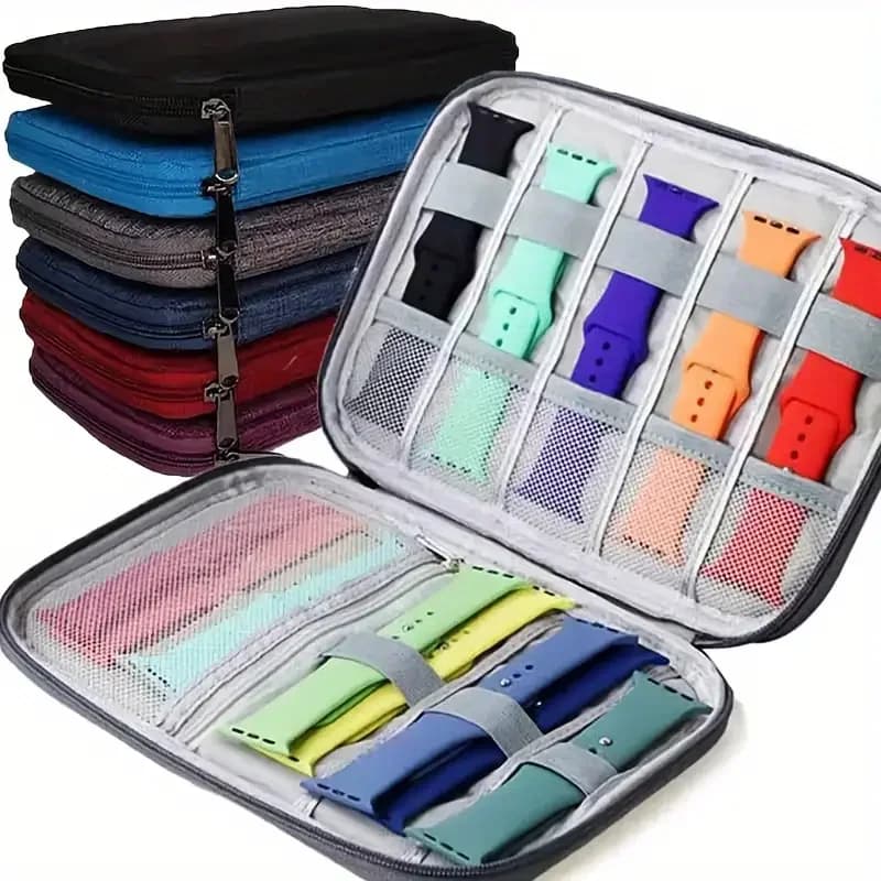 Scatola portaoggetti per orologi Custodia da viaggio portatile multifunzionale adatta per borsa portaoggetti per cinturino Scatola portaoggetti per cinturino Borsa piccola
