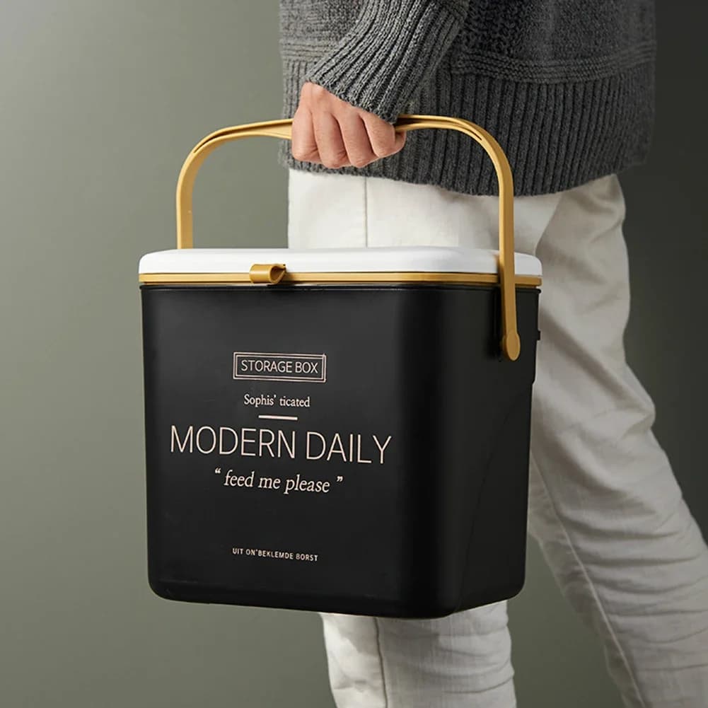 Hanging Trash Can Large Capacity 7/12L Trash Bin Recycling Waste Bin Wall Mounted with Lid for Kitchen Counter Top Or Under Sink