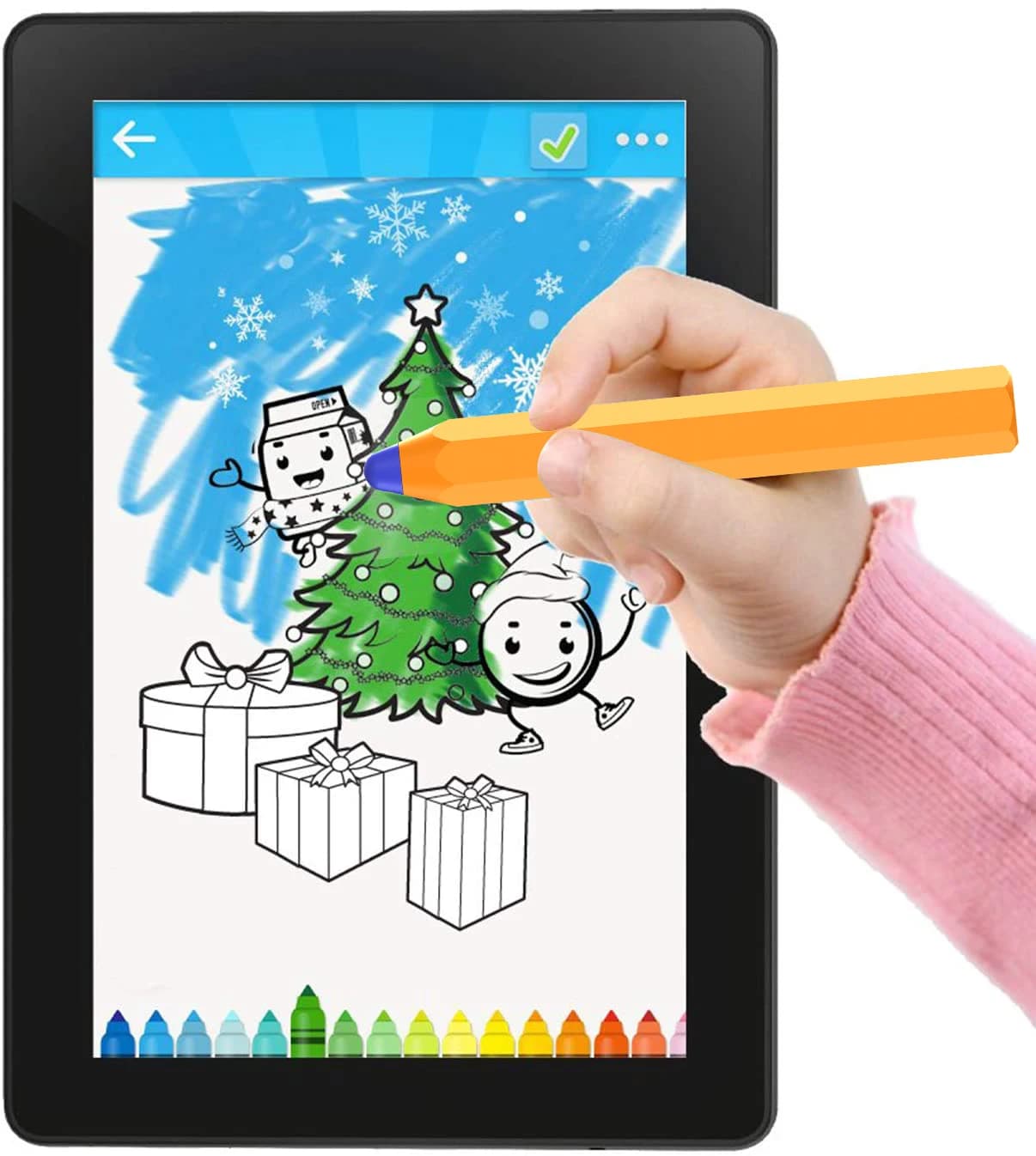 Penna stilo universale per bambini, tablet in silicone liscio antiscivolo, touch screen, penna capacitiva da disegno