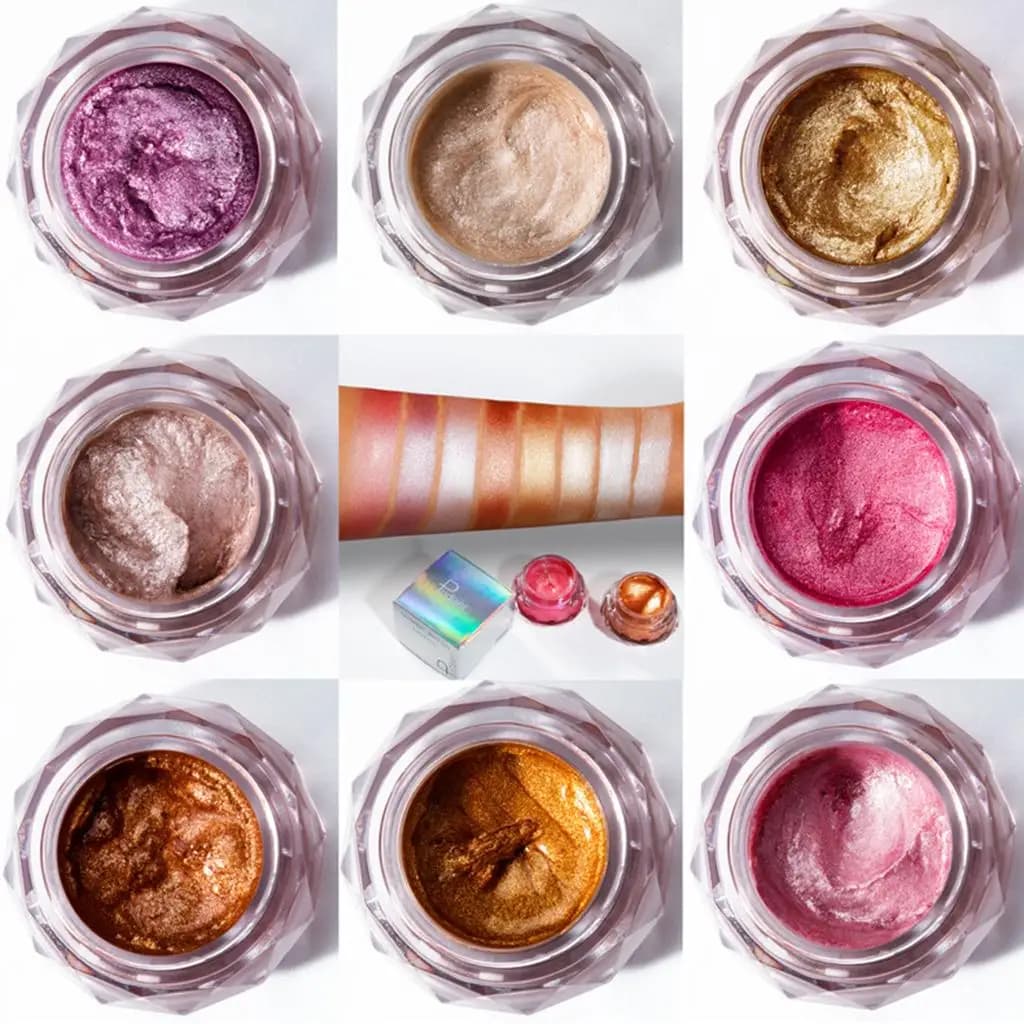 Evidenzia trucco gelatina ombretto in polvere sirena colore occhi tavolozza trucco glitter crema evidenziatore per salone o uso domestico