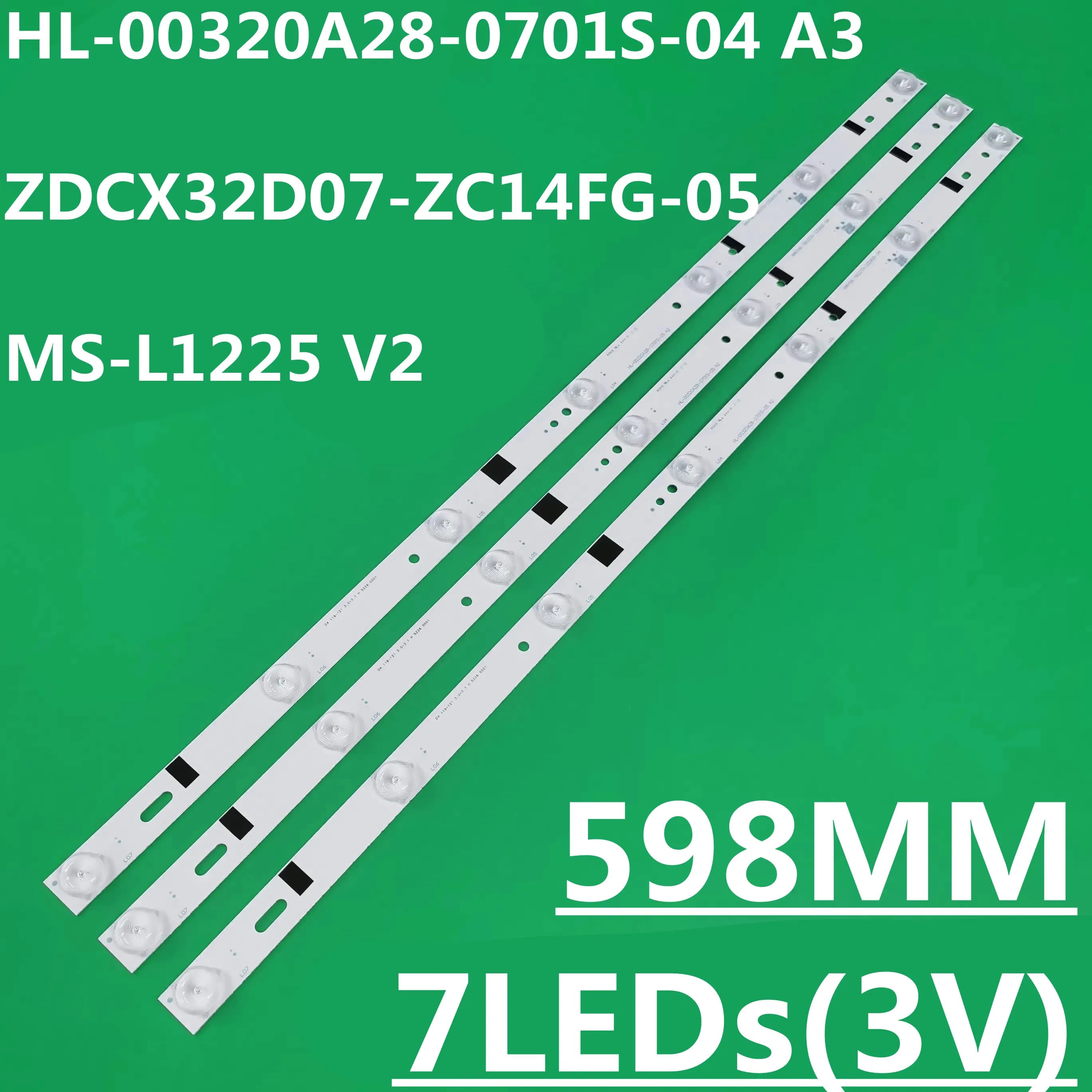 Striscia LED per BBK 32LEM-1010/T2C MS-L1225 ZDCX32D07-ZC14FG-05 CX315M06 HL-00320A28-0701S-04 A3 H32B7000E TLJ32C7LED STV-32LED14