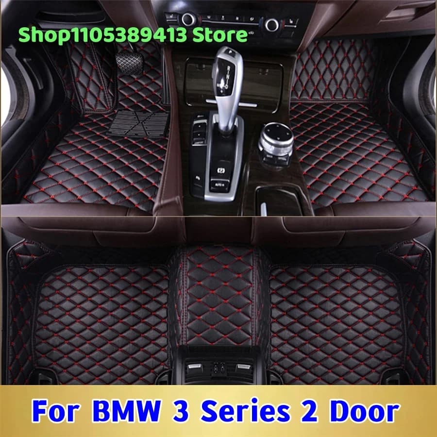 Tappetini in Pelle Personalizzati per Auto BMW Serie 3 2 Porte 2011 2010 2009 2008 Accessori per Tappetini Auto