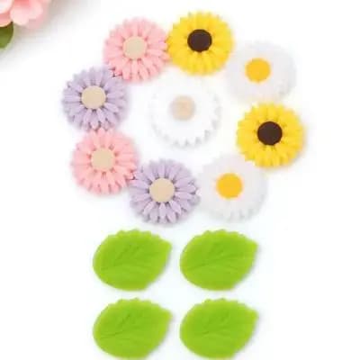 Set di 12 Protezioni Antiscivolo a Forma di Margherita in Silicone per Aghi da Maglia e Uncinetto, Accessori per Cucito e Lavori Artigianali