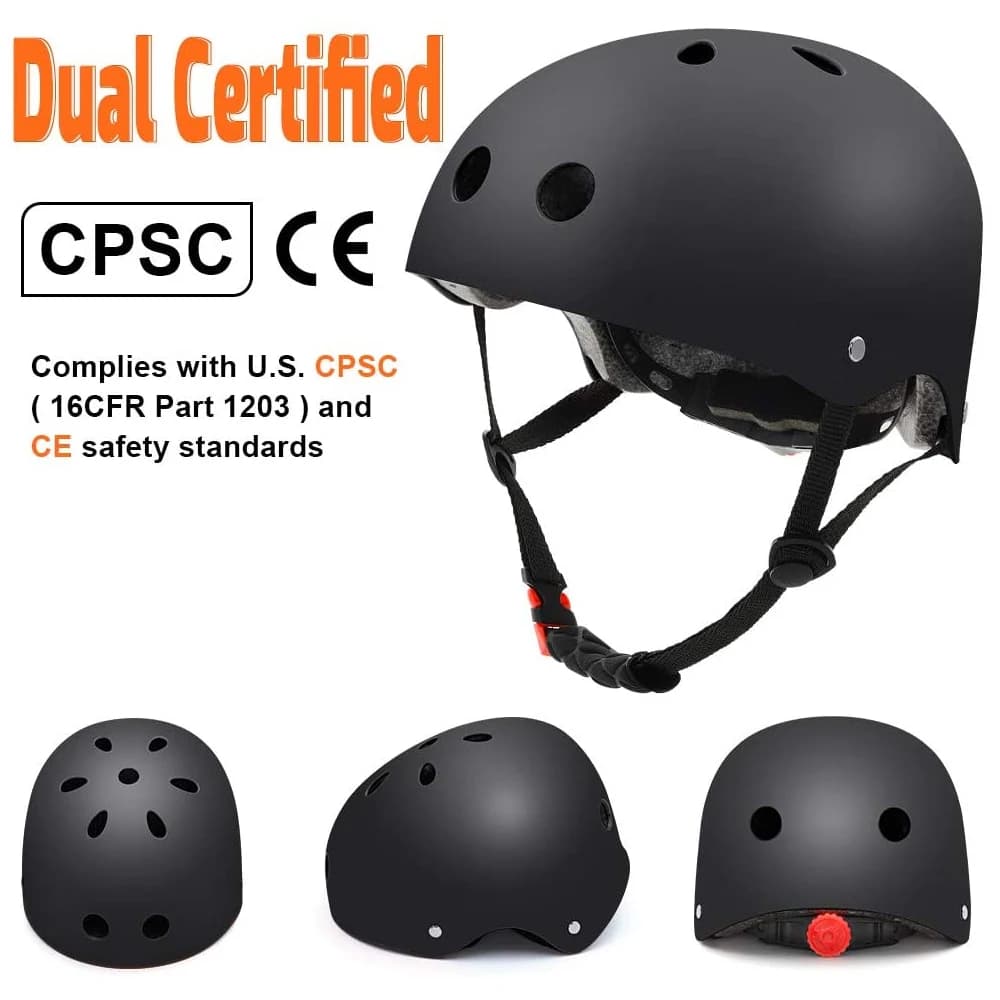 1 pz RGGMQQ casco da skateboard per bici, regolabile e multi-sport per pattini scooter a rotelle, 3 dimensioni per adulti giovani bambini bambino