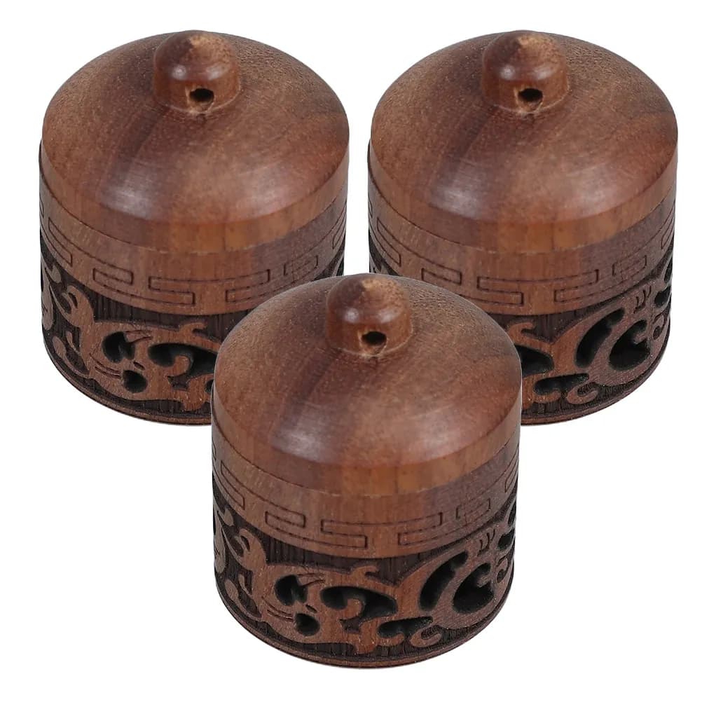 Set di 3 Eleganti Diffusori di Aromi in Legno a Forma di Lanterna, Collana con Ciondolo, Bottiglia Portatile per Fragranze, Decorazione per Auto